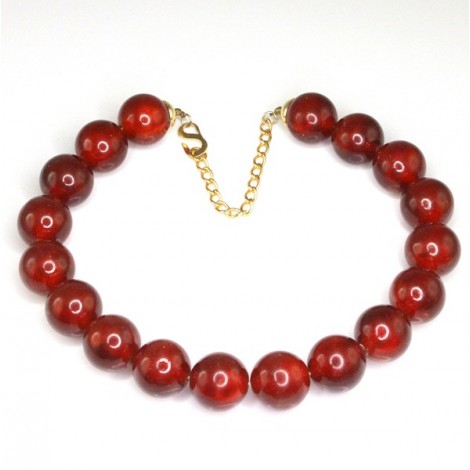  colier retro statement "Red Amber ". acetat acrilic. Italia anii' 80